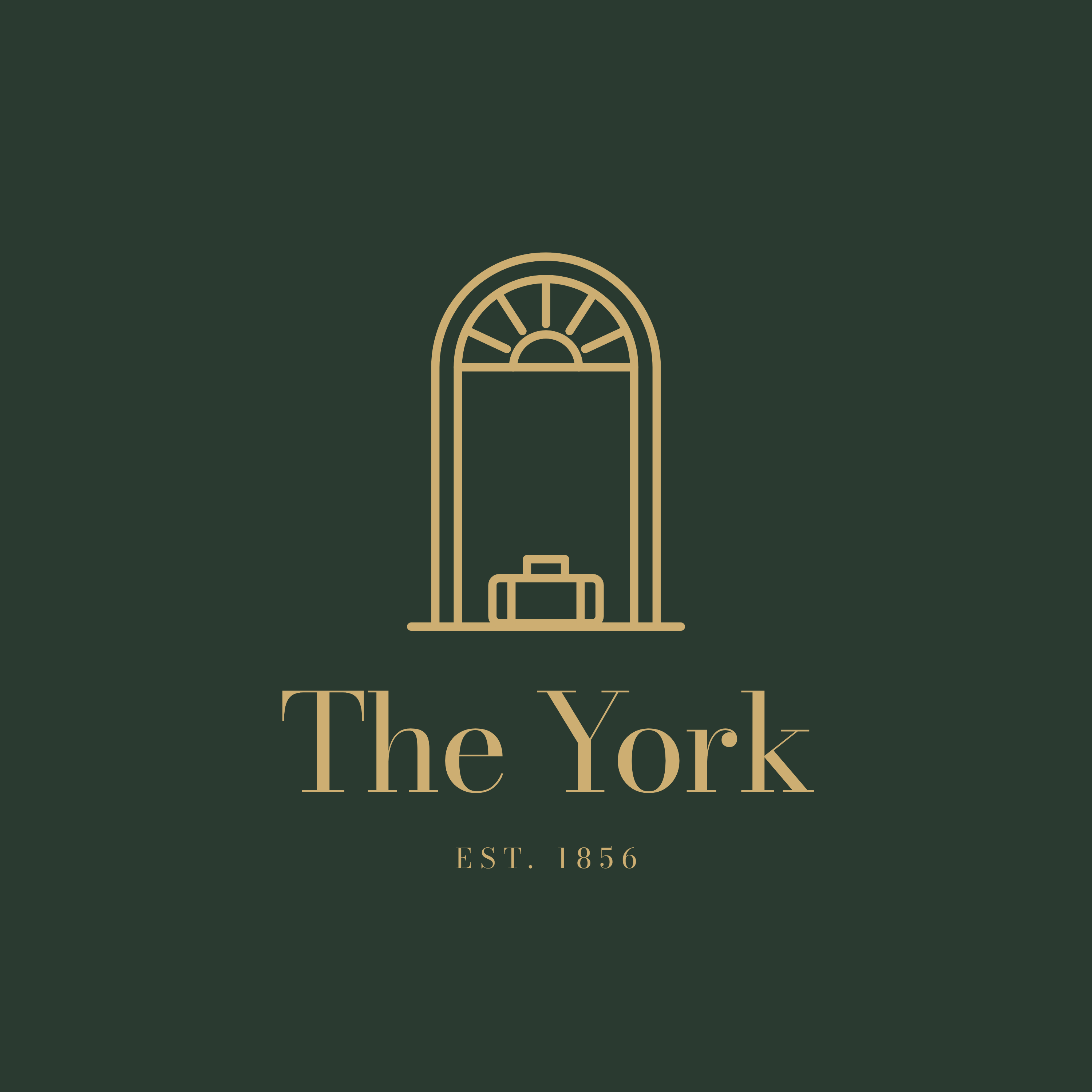 The York mark, gold on green